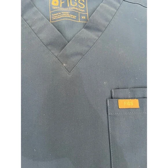 Figs Leon Three Pocket Scrub Top Royal Blue size XS Lot of 2 - Picture 12 of 12